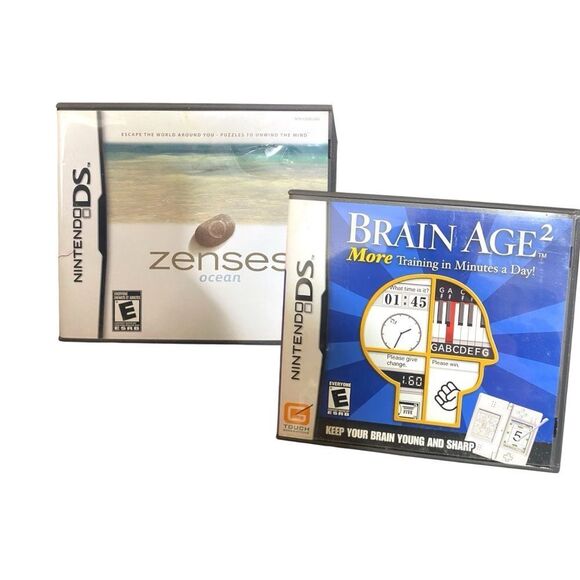 Nintendo DS Game Bundle Brain Age 2 and Zenses Ocean - Picture 1 of 1